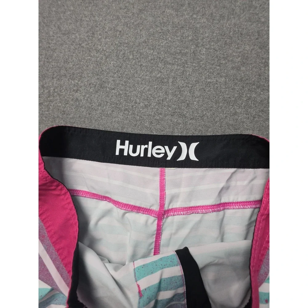 Hurley Phantom Board Shorts Mens 36 Multicolor Striped Surf Surfing Water Polo